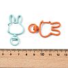 14Pcs Spray Painted Eco-Friendly Alloy Swivel Snap Hook Clasps FIND-FS0004-60-5