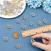 40Pcs 2 Colors Zinc Alloy Rhinestone Pendants FIND-FH0010-65-3
