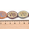 Painted Glass Beads Strands GLAA-F133-07E-4