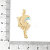 Brass Micro Pave Clear Cubic Zirconia Pendants KK-R213-05G-3