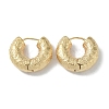 Texture Rings Brass Hoop Earrings for Women EJEW-H006-06A-G-1