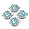 Alloy Enamel Links Connectors ENAM-TAC0003-01S-06U-2