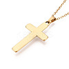 304 Stainless Steel Pendant Necklaces NJEW-T018-30G-5