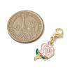 Valentine's Day Rose Alloy Enamel Pendant Decorations HJEW-JM02831-01-3