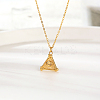 Elegant 304 Stainless Steel Triangle Pendant Necklace for Women's Daily Wear YJ9292-1-1