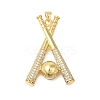 Rack Plating Brass Micro Pave Cubic Zirconia Pendants ZIRC-F142-32C-G-1