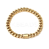 304 Stainless Steel Curb Chain Bracelets for Unisex BJEW-K283-02A-G-4
