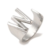 Non-Tarnish 201 Stainless Steel Finger Rings RJEW-H223-04P-W-3