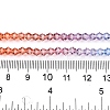 Gradient Color Baking Paint Glass Bead Strands X1-DGLA-A039-T6mm-A015-5