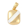 Brass Enamel Pendants KK-P283-28B-G-1