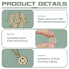 Brass Micro Pave Clear Cubic Zirconia Pendants KK-BC0013-89-4
