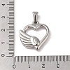 Non-Tarnish 304 Stainless Steel Pendants STAS-R232-07P-3