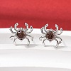Spider Brass Micro Pave Cubic Zirconia Stud Earrings EJEW-L306-04P-02-1