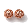 Rack Plating Brass Micro Pave Cubic Zirconia Beads KK-C020-03RG-2
