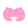 Moon with Wolf Head Pendant Silhouette Silicone Molds DIY-M034-16-2