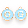 Golden Plated Alloy Enamel Charms LS-ENAM-S118-04G-1