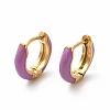 Ion Plating(IP) Enamel Hoop Earrings EJEW-G344-02G-03-1