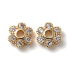 Rack Plating Brass Cubic Zirconia Bead Cap KK-C020-12B-LG-2