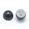 Natural Dyed & Heated Black Agate Cabochons X-G-P393-R02-4mm-2