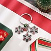 Snowflake Alloy Rhinestone Keychain KEYC-YW00108-01-1