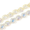 Electroplate Transparent Glass Beads Strands EGLA-S190-05B-1