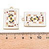 Rack Plating Alloy Enamel Pendants LS-ENAM-N056-392A-KCG-3