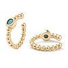 Brass Micro Pave Cubic Zirconia Cuff Earrings EJEW-H109-01A-G-3