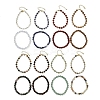 Natural & Synthetic Mixed GemstoneBeaded Bracelets Set for Women BJEW-G752-02G-2