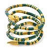 Alloy Green Rhinestone Snake Wrap Choker Necklaces for Women LS-NJEW-Z087-02G-2