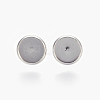 Tarnish Resistant Eco-Friendly 316 Surgical Stainless Steel Stud Earring Settings STAS-F181-01P-10mm-1
