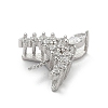 925 Sterling Silver Pave Clear Cubic Zirconia Crown Pendant Bails STER-P068-04P-2