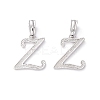 Rack Plating Eco-Friendly Brass Letter Pendants KK-K265-02P-Z-1