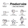 Craftdady 7 Style Cubic Zirconia Cabochons ZIRC-CD0001-07-6