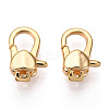 Brass Heart Lobster Claw Clasps KK-N254-10G-1