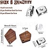 10 Pairs Polygon Walnut Wood Stud Earring Findings MAK-BC0001-21-2