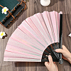 1Pc Bamboo with Oxford Fabric Glitter Powder Folding Fans AJEW-SP0003-77A-4