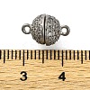 Brass Micro Pave Clear Cubic Zirconia Magnetic Clasps KK-A230-02D-P-3