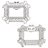 2Pcs Platinum Alloy & Rhinestone Detachable Shoe Buckle Clips FIND-FG0003-11-1