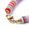 Eco-Friendly Handmade Polymer Clay Heishi Beads Bracelets BJEW-JB04480-01-3