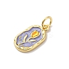 Brass Enamel Pendants KK-Q098-29G-B-2