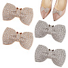 4Pcs 2 Colors Bowknot Alloy Rhinestone Shoe Decoration FIND-GO0002-33-1