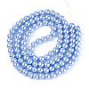 Baking Paint Pearlized Glass Pearl Round Bead Strands HY-Q330-8mm-24-2