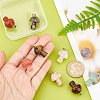 9Pcs 9 Style Natural & Synthetic Gemstone Pendants G-DC0001-01-2