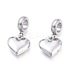 Non-Tarnish 304 Stainless Steel European Dangle Charms X-STAS-F243-39P-1