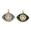 Rack Plating Brass Micro Pave Clear Cubic Zirconia Pendants KK-U032-30G-1