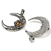 Natural Tiger Eye Pendants G-P547-04AS-02-2