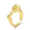 Brass Open Cuff Rings for Women RJEW-A035-03G-1