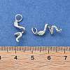 925 Sterling Silver Micro Pave Clear Cubic Zirconia Snake Pendants STER-D302-06S-3