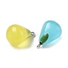 Luminous Transparent Resin Pendants RESI-Z038-06P-2
