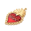 304 Stainless Steel Enamel Pendants STAS-D362-01G-06-2